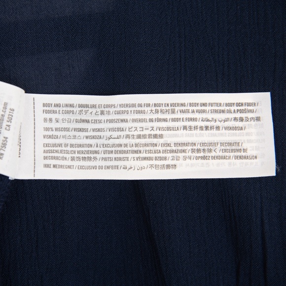 Hollister Navy Blue Long Bell Sleeved Mini Dress - Picture 4 of 6